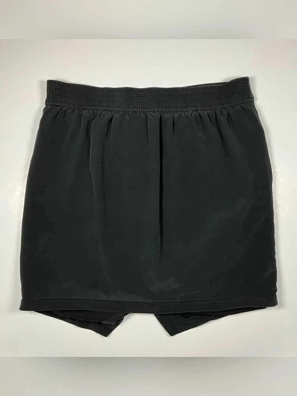 Madewell‎ Silk Parkway Mini Skirt Black Size Medium